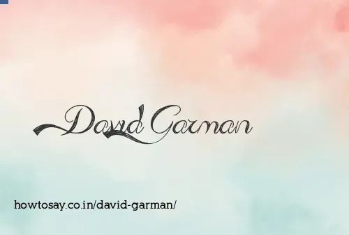 David Garman