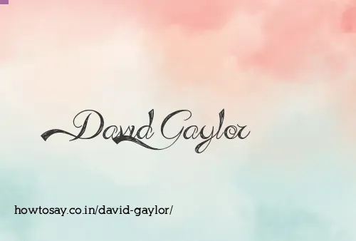 David Gaylor