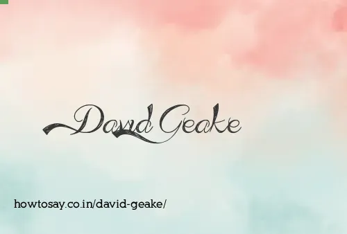 David Geake