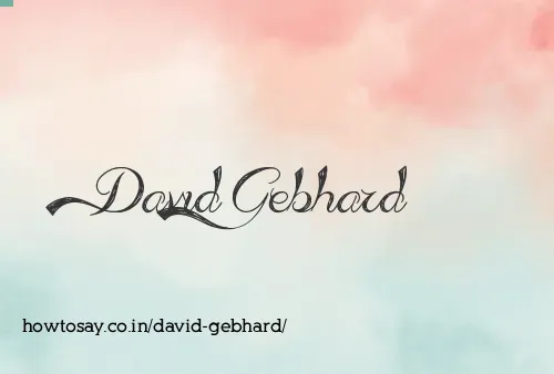 David Gebhard