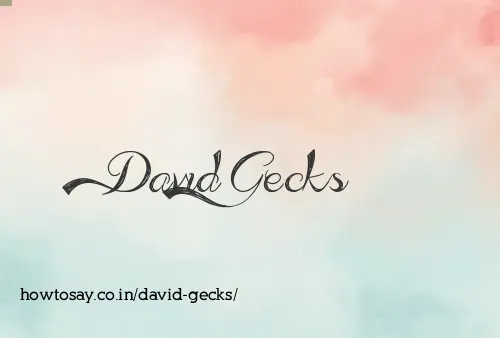 David Gecks