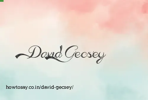 David Gecsey