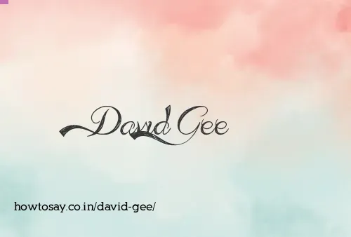 David Gee