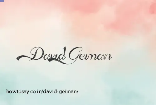 David Geiman