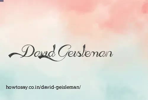 David Geisleman