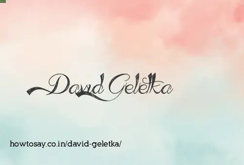 David Geletka