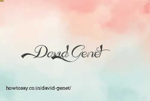 David Genet