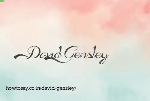 David Gensley