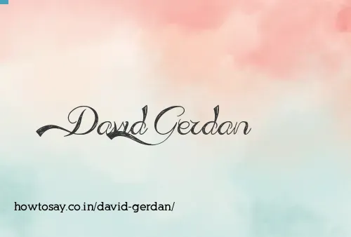 David Gerdan