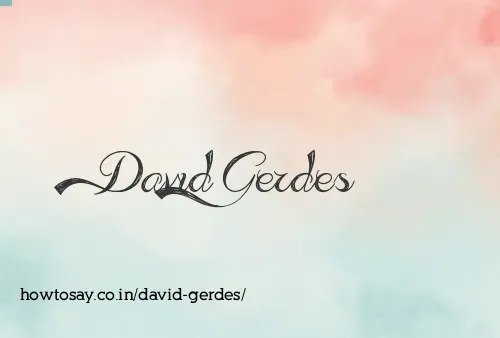 David Gerdes