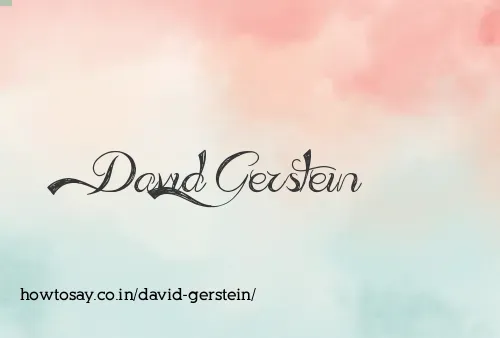 David Gerstein