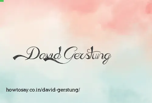 David Gerstung