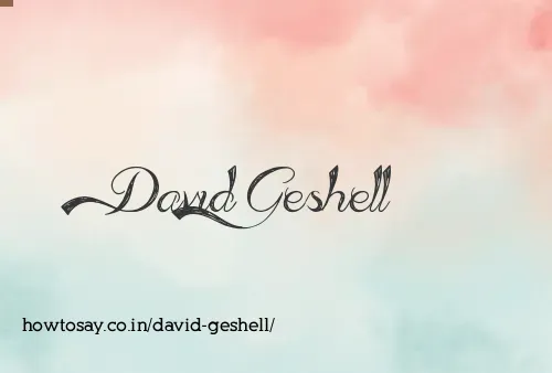 David Geshell