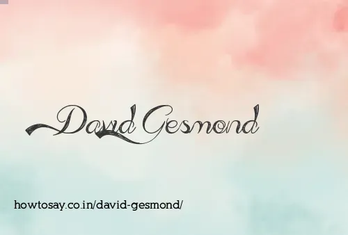 David Gesmond