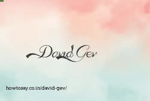 David Gev