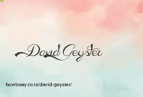 David Geyster