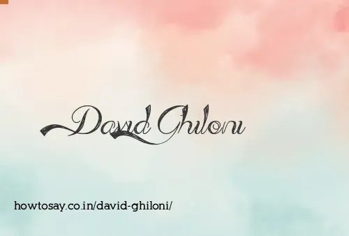 David Ghiloni