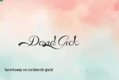 David Gick