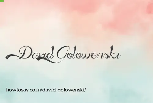 David Golowenski