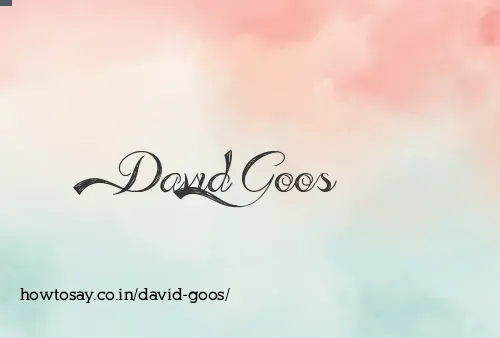 David Goos