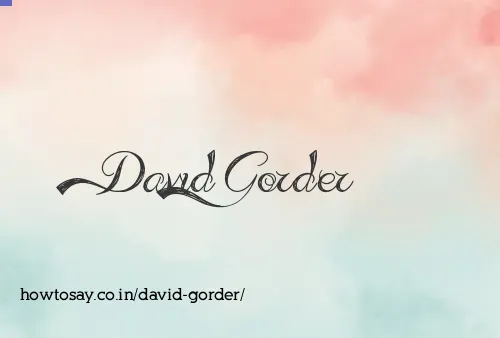 David Gorder