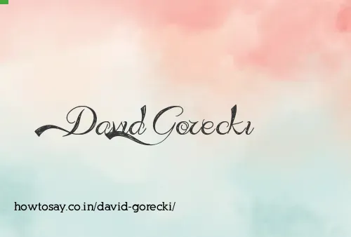 David Gorecki