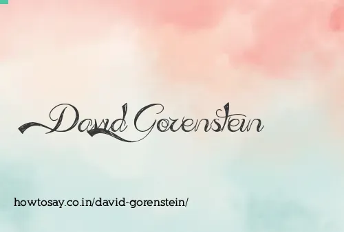 David Gorenstein