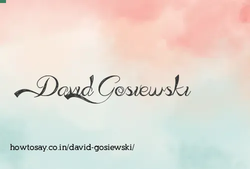 David Gosiewski