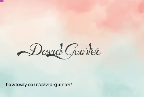 David Guinter