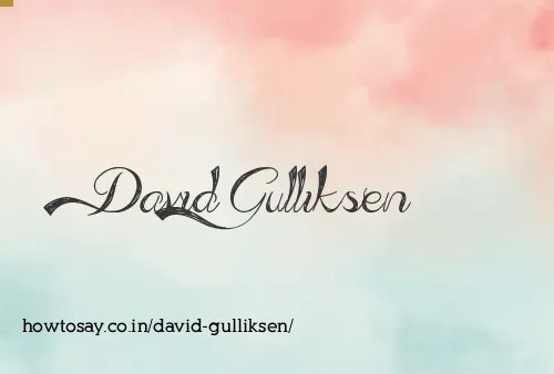 David Gulliksen