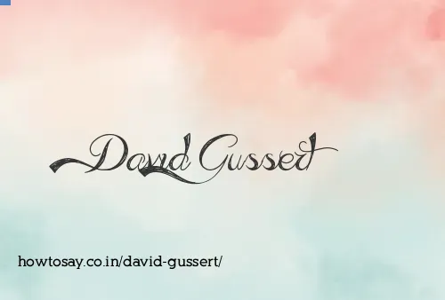 David Gussert
