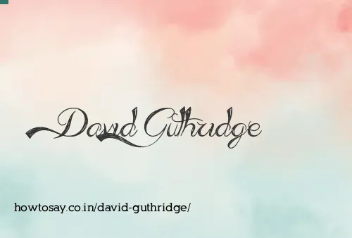 David Guthridge