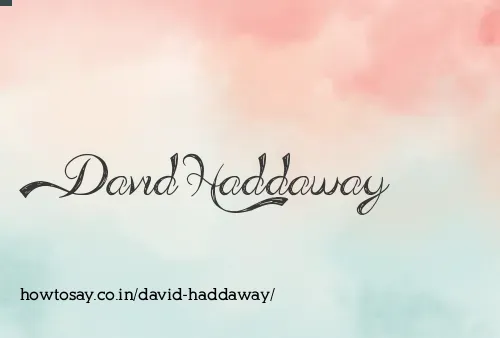 David Haddaway