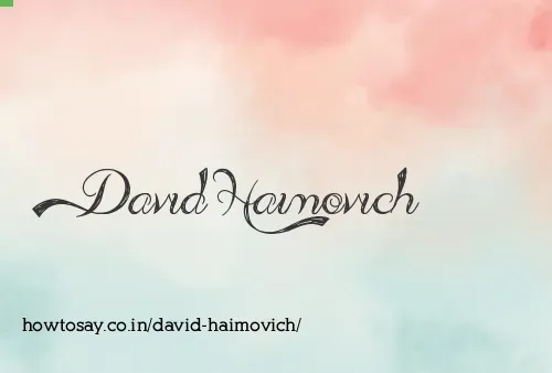 David Haimovich