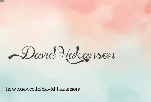 David Hakanson