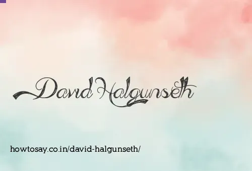 David Halgunseth