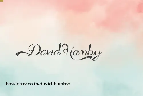 David Hamby