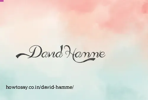 David Hamme