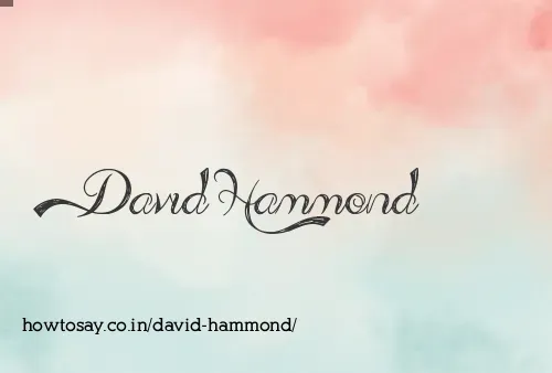 David Hammond