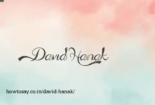 David Hanak