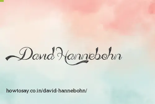 David Hannebohn