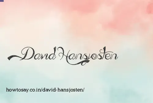 David Hansjosten
