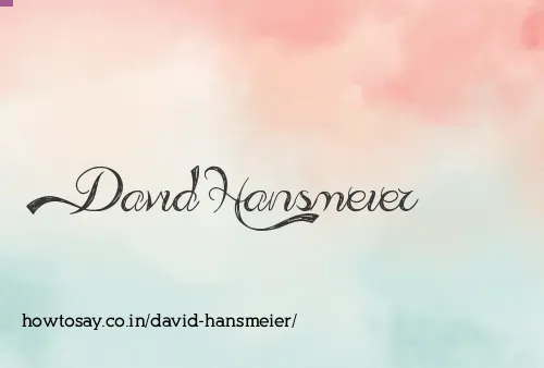 David Hansmeier