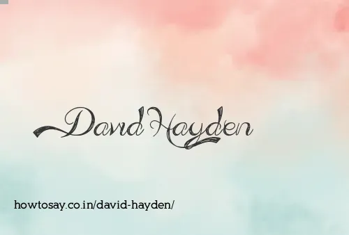 David Hayden