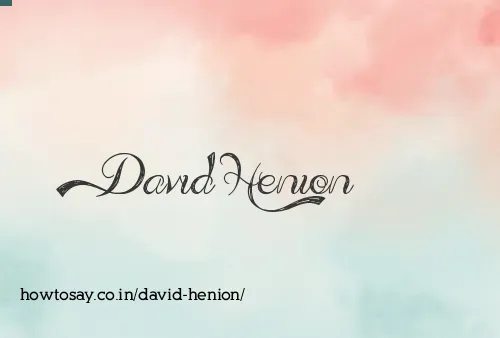 David Henion