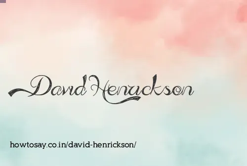 David Henrickson