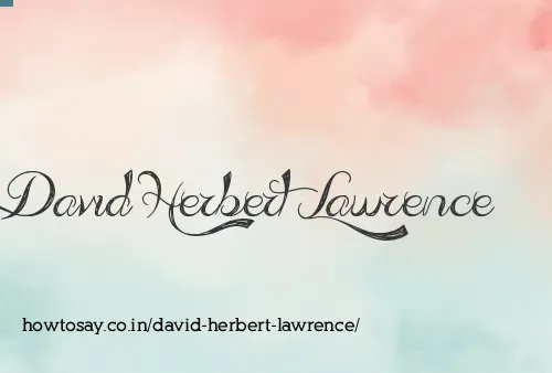 David Herbert Lawrence