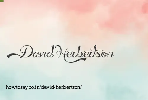 David Herbertson