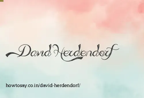 David Herdendorf