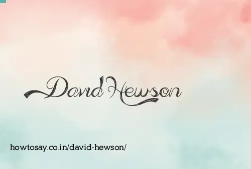 David Hewson